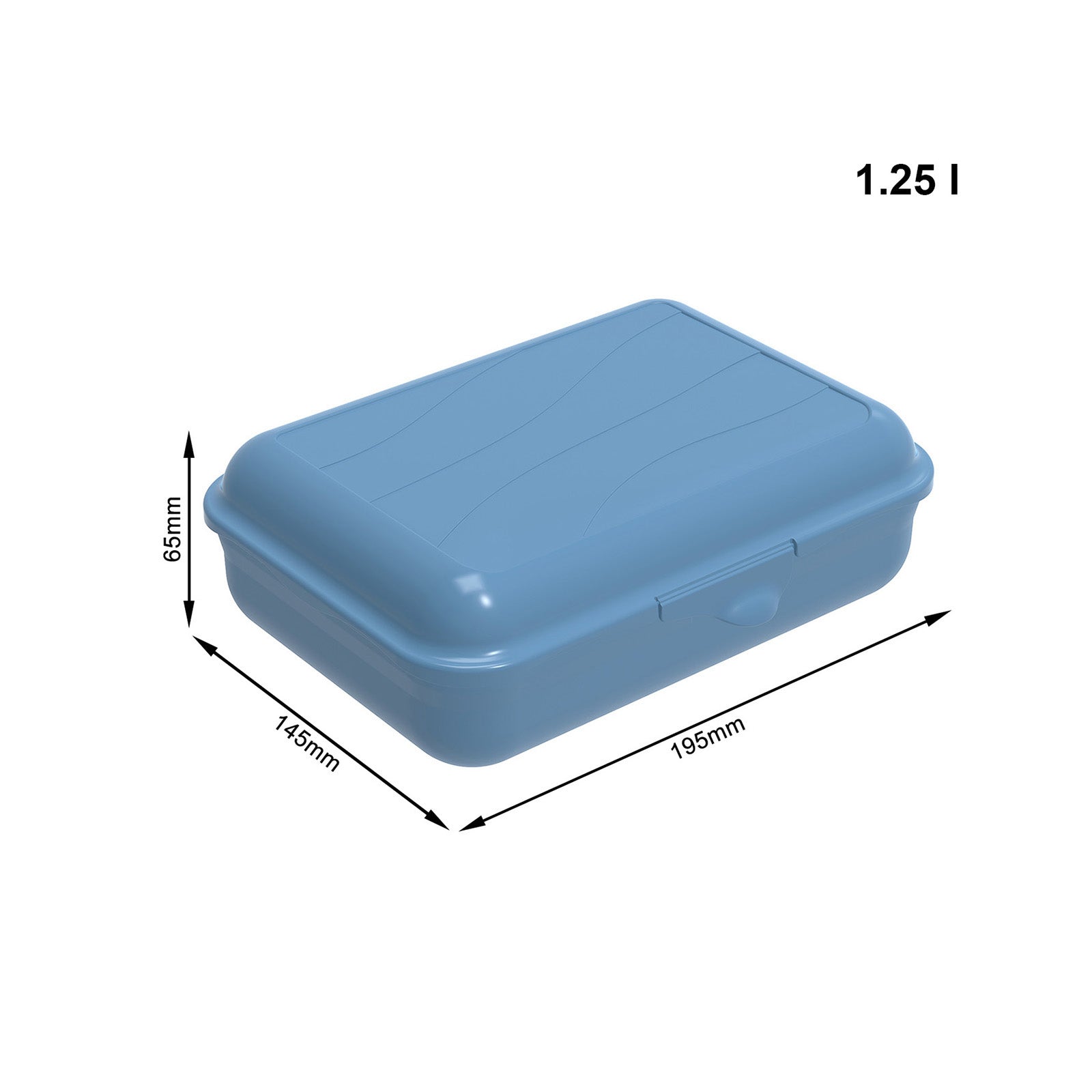 Rotho Lunchbox 1,3 l, 19,5 × 14,5 × 6,5 cm, Polypropylen (PP), blau