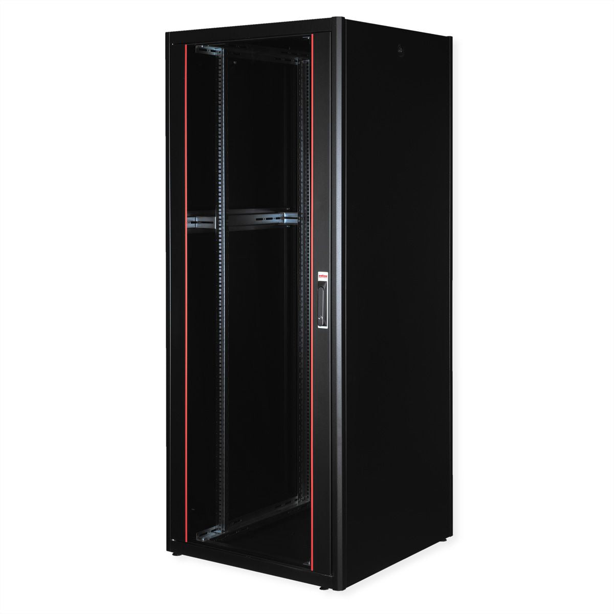 ROLINE Basic – 19" Netzwerkschrank 42U, IP20, abschliessbar, 800 × 800 × 2010 mm, schwarz, Stahl