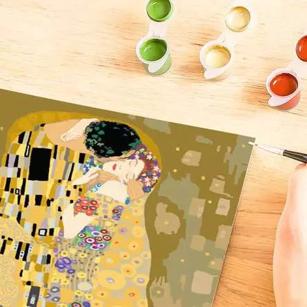 Ravensburger Malen-nach-Zahlen-Set – Klimt The Kiss – 30 × 40 cm – Metallic – ab 12 Jahren