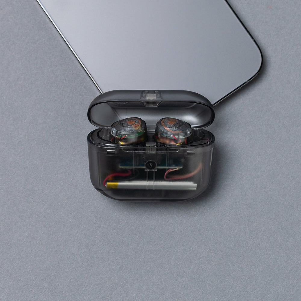 JLab Go Air Pop TWS In-Ear – Stereo, mit Ladecase, Transparent, BT 5.1