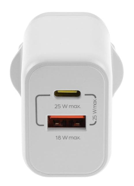 ONIT F02792 USB-Ladegerät 25 W – USB-C×1, USB-A×1 – PD 3.0, QC 3.0, PPS, GaN, EU-Stecker (Typ C)