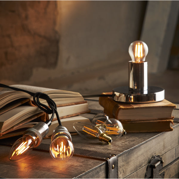 Star Trading Leuchtmittel E14 Kerzenform – Warmweiss 2100 K, 400 lm, 4 W, dimmbar – IP20 – 1 Stk. – Glas