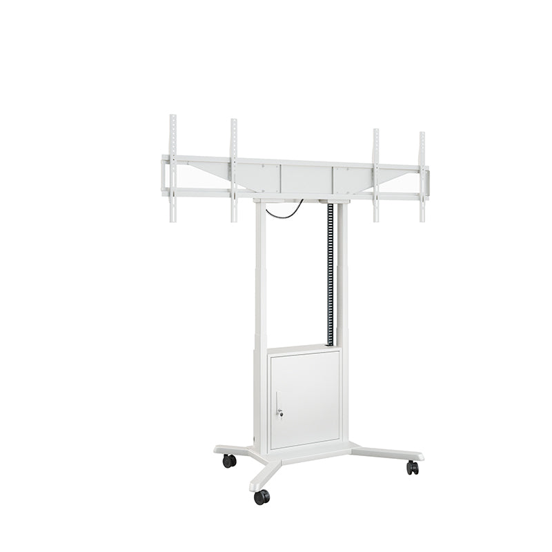 Hagor Digital-Signage-Stand für 46–65" Displays – 2 Monitore, motorisiert, höhenverstellbar, mit Rollen, abschliessbar