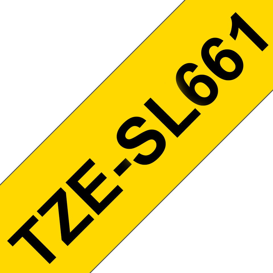 Brother TZe-SL661 Schriftband – Schwarz auf Gelb – 40 mm × 8 m, laminiert – für Brother P-touch
