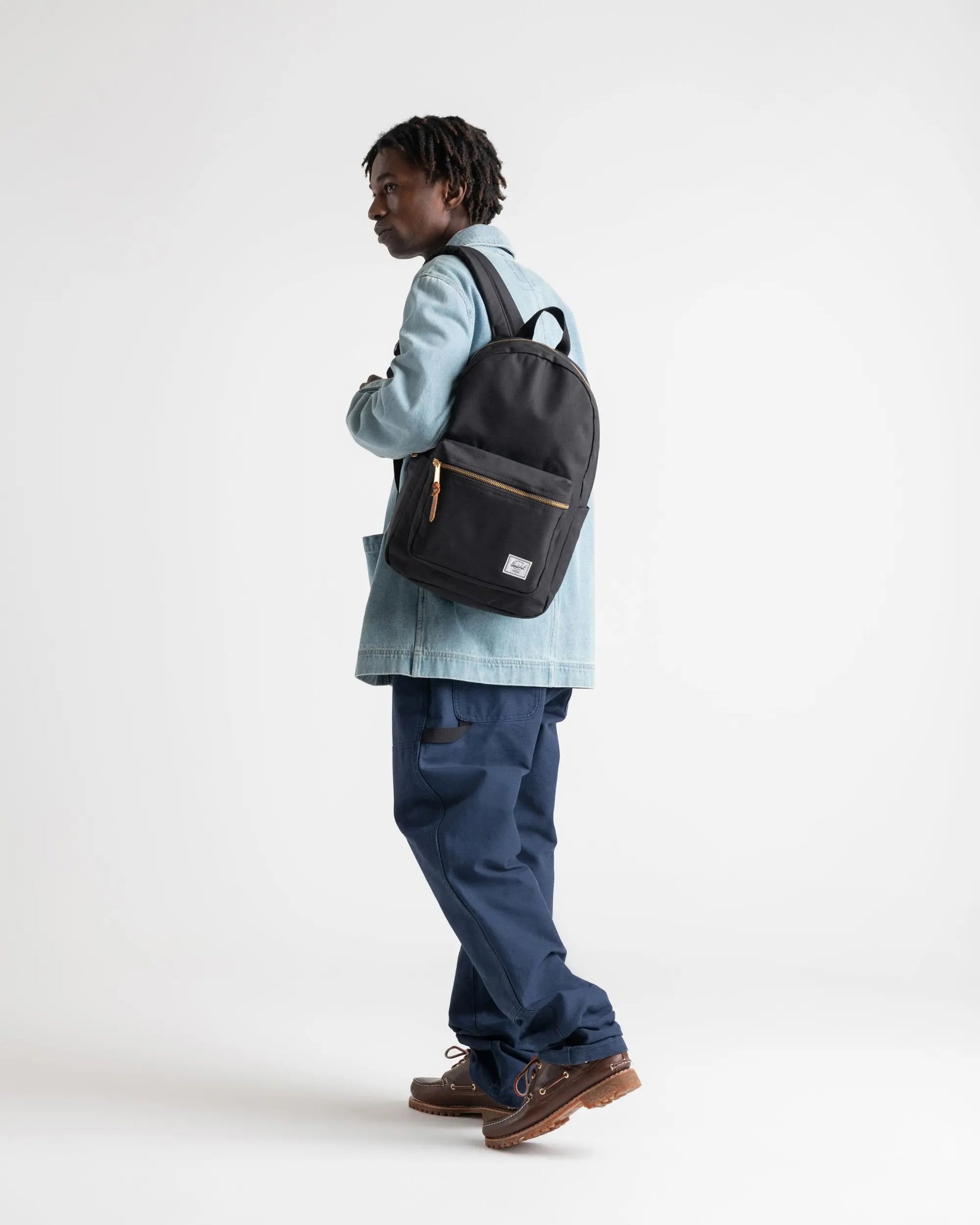 Herschel Notebook-Rucksack Settlement – für 16″, 23 l, rPET-Polyester – Schwarz, 292 × 438 × 152 mm