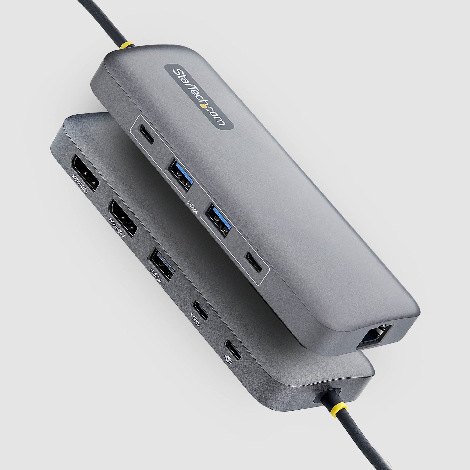 StarTech.com 189B-USBC-MULTIPORT Multiport-Adapter – USB-C, 2× DP, 3× USB-A, 100 W PD, GbE