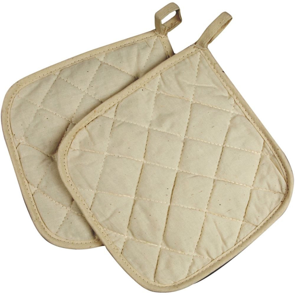 Creativ Company Topflappen 4 Stk., 20 × 20 cm, Baumwolle, natur