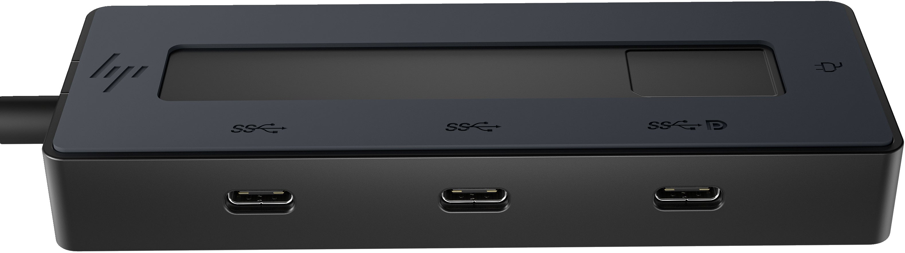 HP Multiport-Adapter – USB-C, 1× DP, 4× USB-C, 65 W PD, für Windows/Mac/ChromeOS