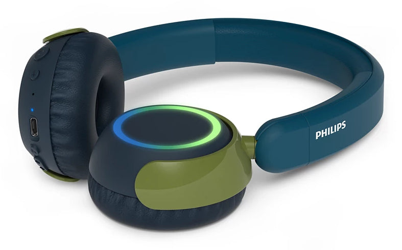 Philips TAK4200CT/00 – Duo Headset On-Ear – Bluetooth, 85 dB Begrenzung – Blaugrün, bis 19 h