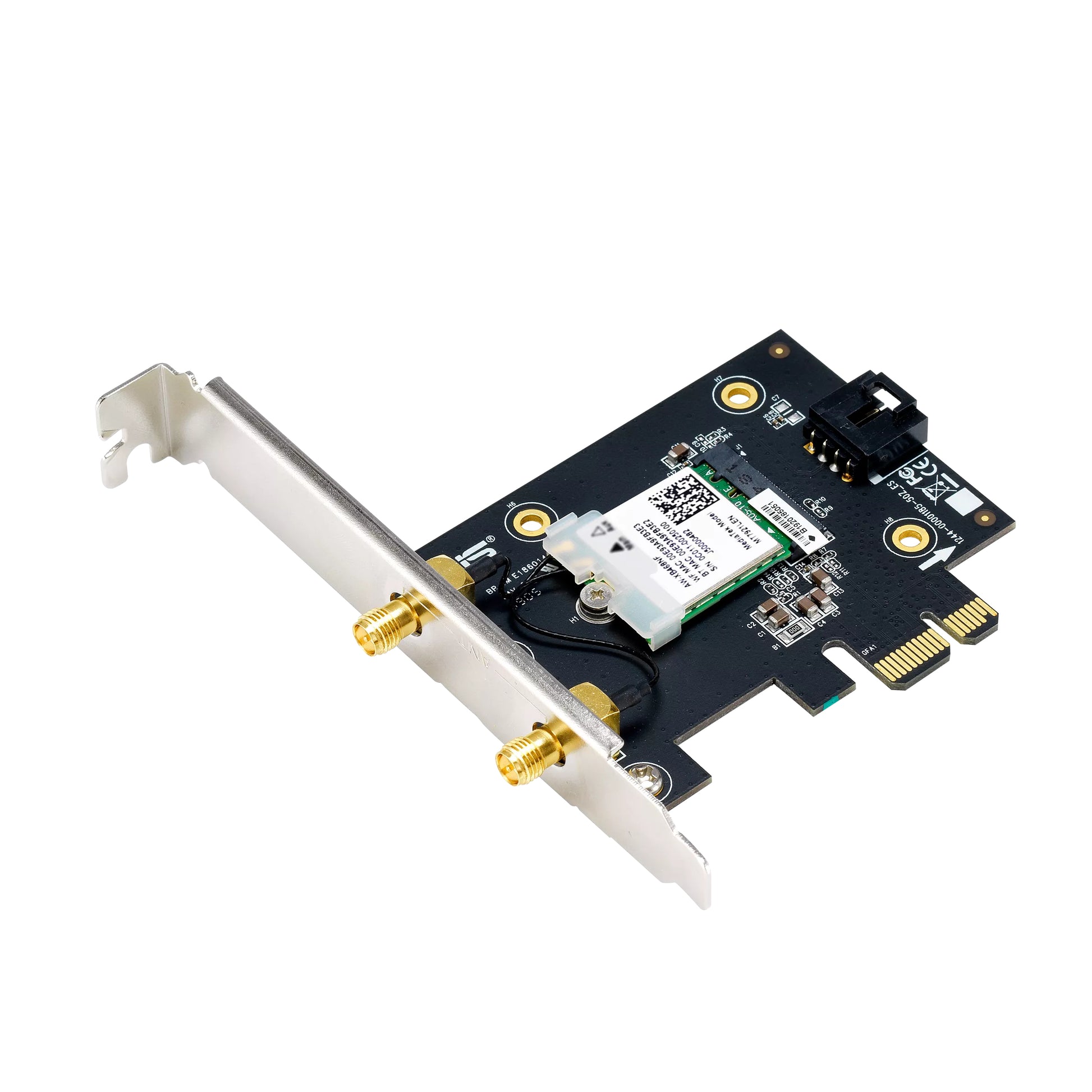 ASUS PCE-AXE5400 – PCIe WLAN-Karte – Wi-Fi 6E (2,4/5/6 GHz), 2,4 Gbit/s, Bluetooth 5.2, für PC