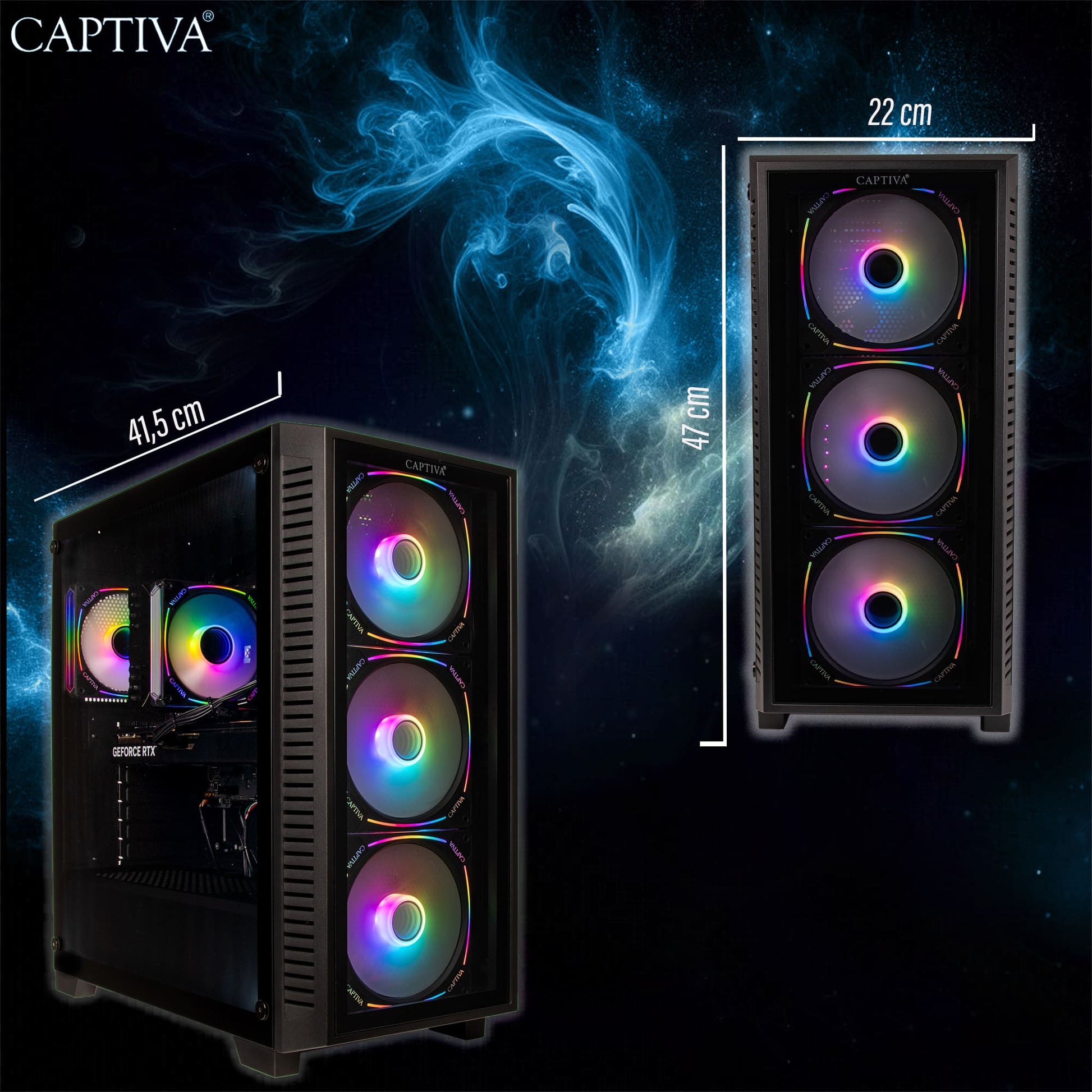 Captiva Tower – AMD Ryzen 7 7800X3D, 32 GB RAM, 1 TB SSD, NVIDIA RTX 5070 12 GB, Windows 11 Home