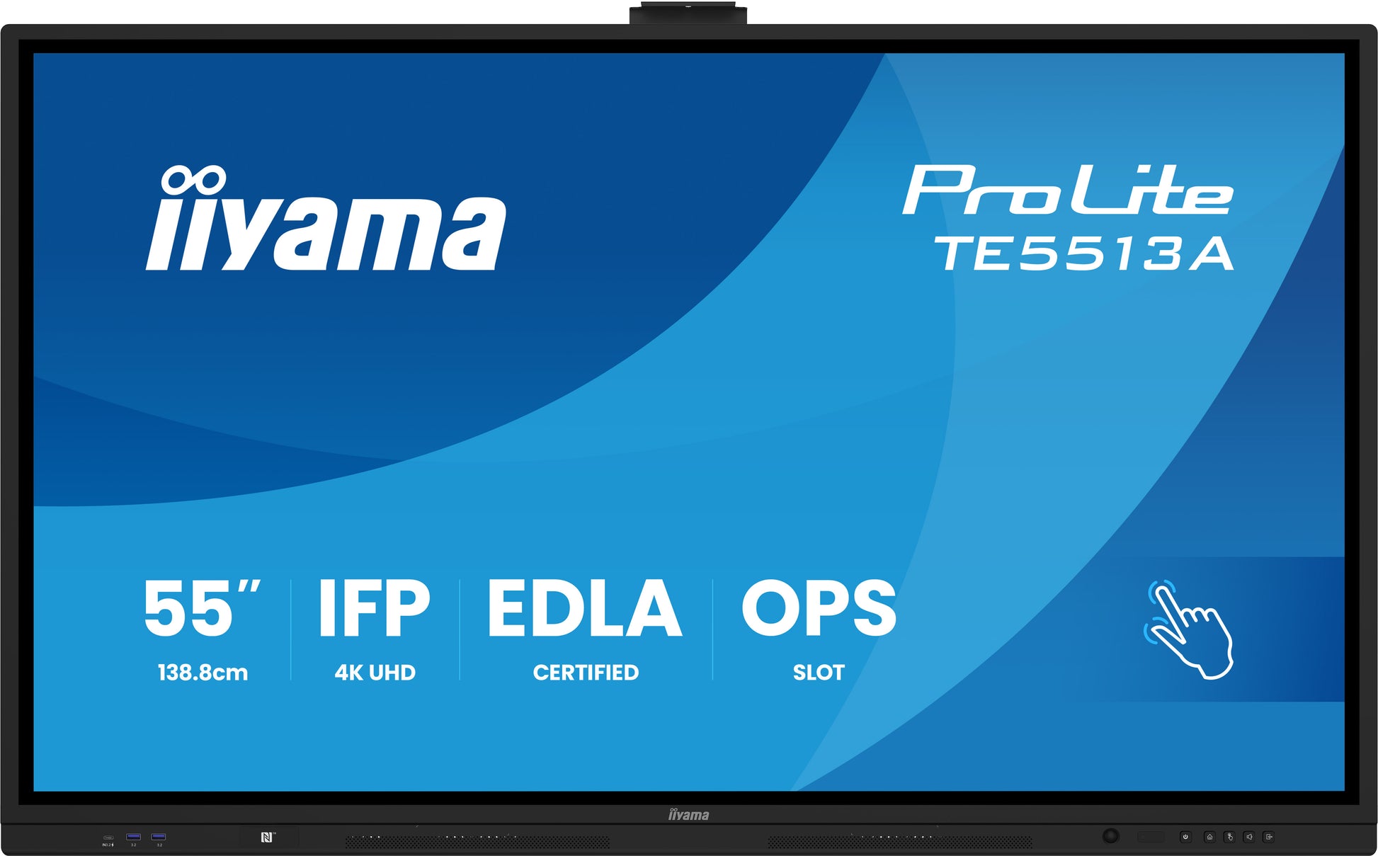 iiyama TE5513A-B2AG – 55" 4K Ultra HD Interaktives Display (Touch), IR-Touch, 500 cd/m², Android – Schwarz