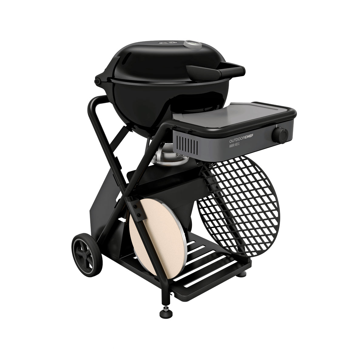 Outdoorchef Gasgrill Ambri 480 G Evo – Ø 48 cm, 5,8 kW, 1 Brenner – schwarz