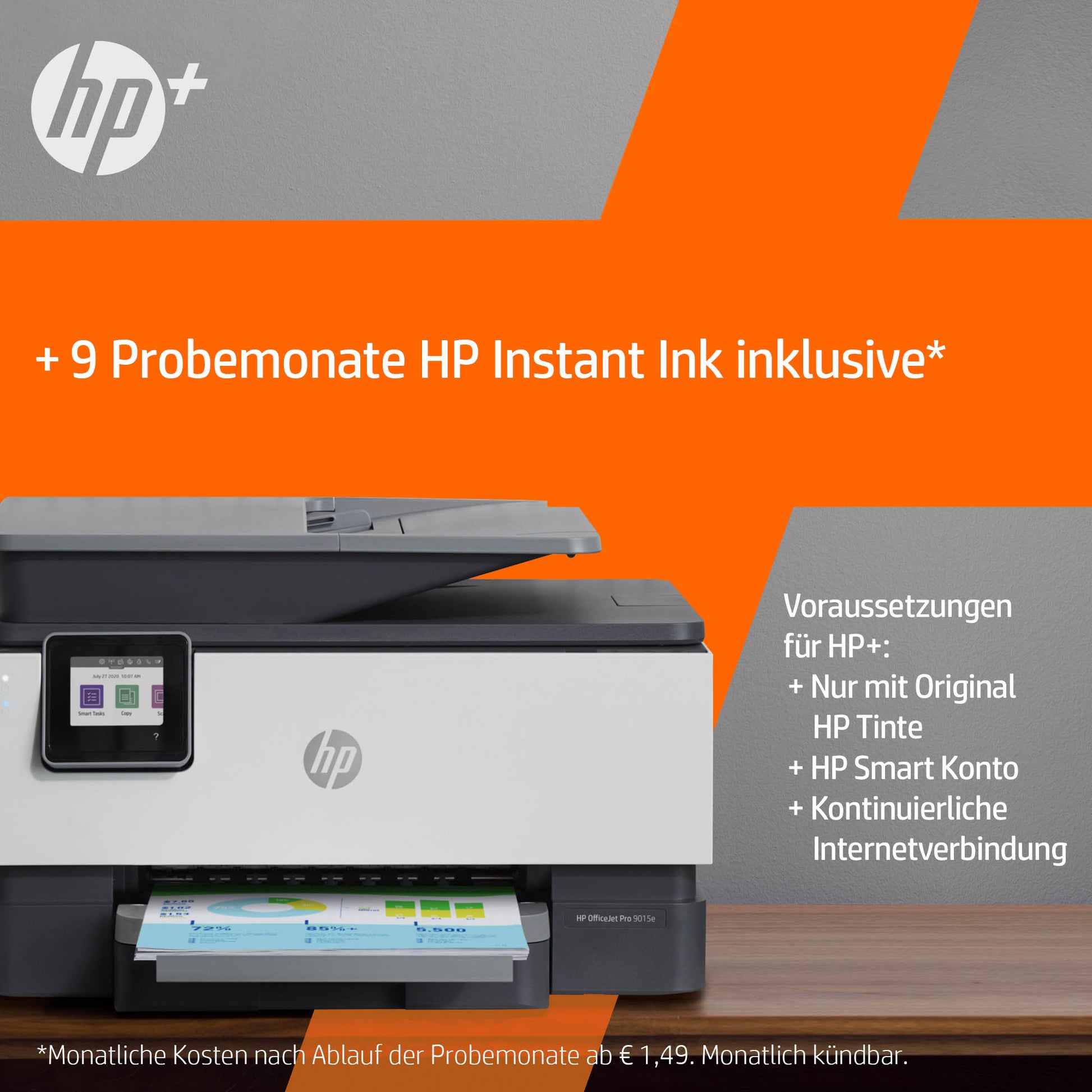 HP OFFICEJET PRO 9014E – Farbtintenstrahl-Multifunktionsdrucker, A4, 4-in-1, Duplex, ADF, WLAN/LAN, AirPrint