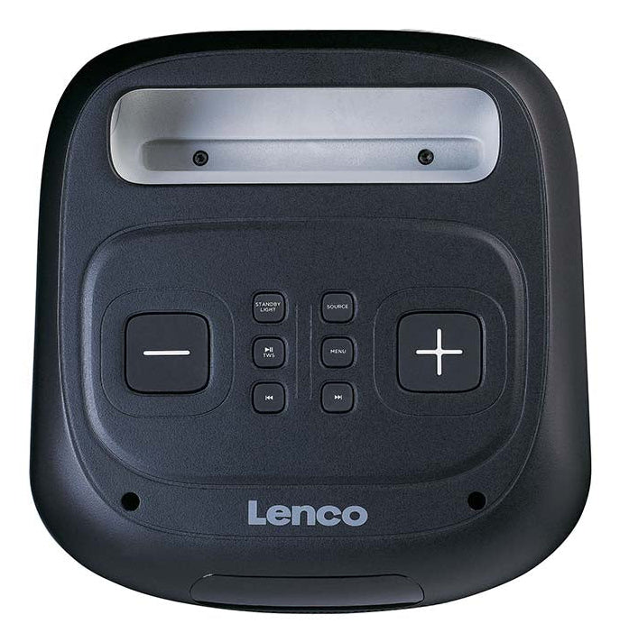 Lenco PA-101BK – Party-Lautsprecher – 100 W, LED, IPX4, 14 h Akku – Schwarz