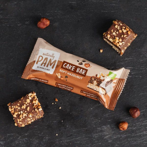 Naturally Pam Hafer-Riegel – Haselnuss, bio, vegan – 12 × 44 g