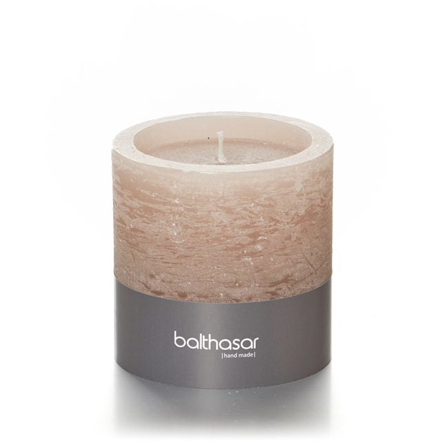 Balthasar Rustico Zylinderkerze – Ø 10 × 10 cm – Taupe
