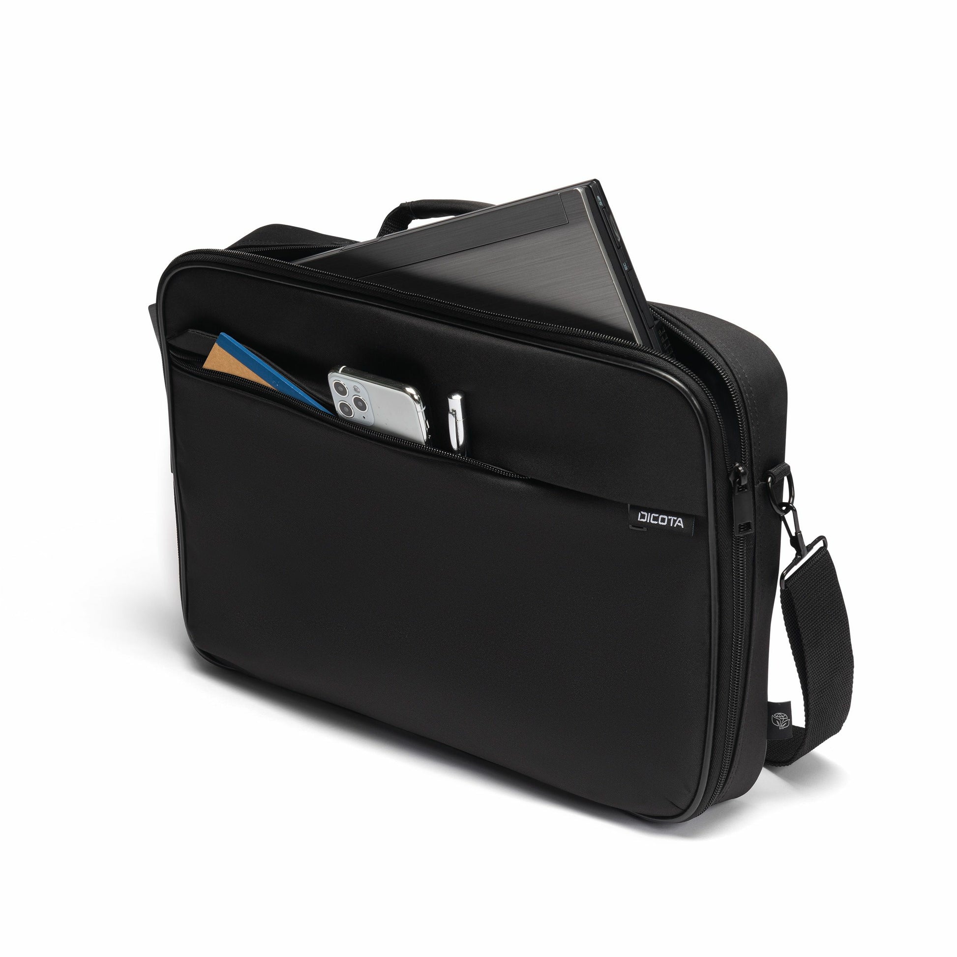 DICOTA Multi ONE Notebook-Tasche bis 16" – abnehmbarer Schultergurt, stossfest – Schwarz