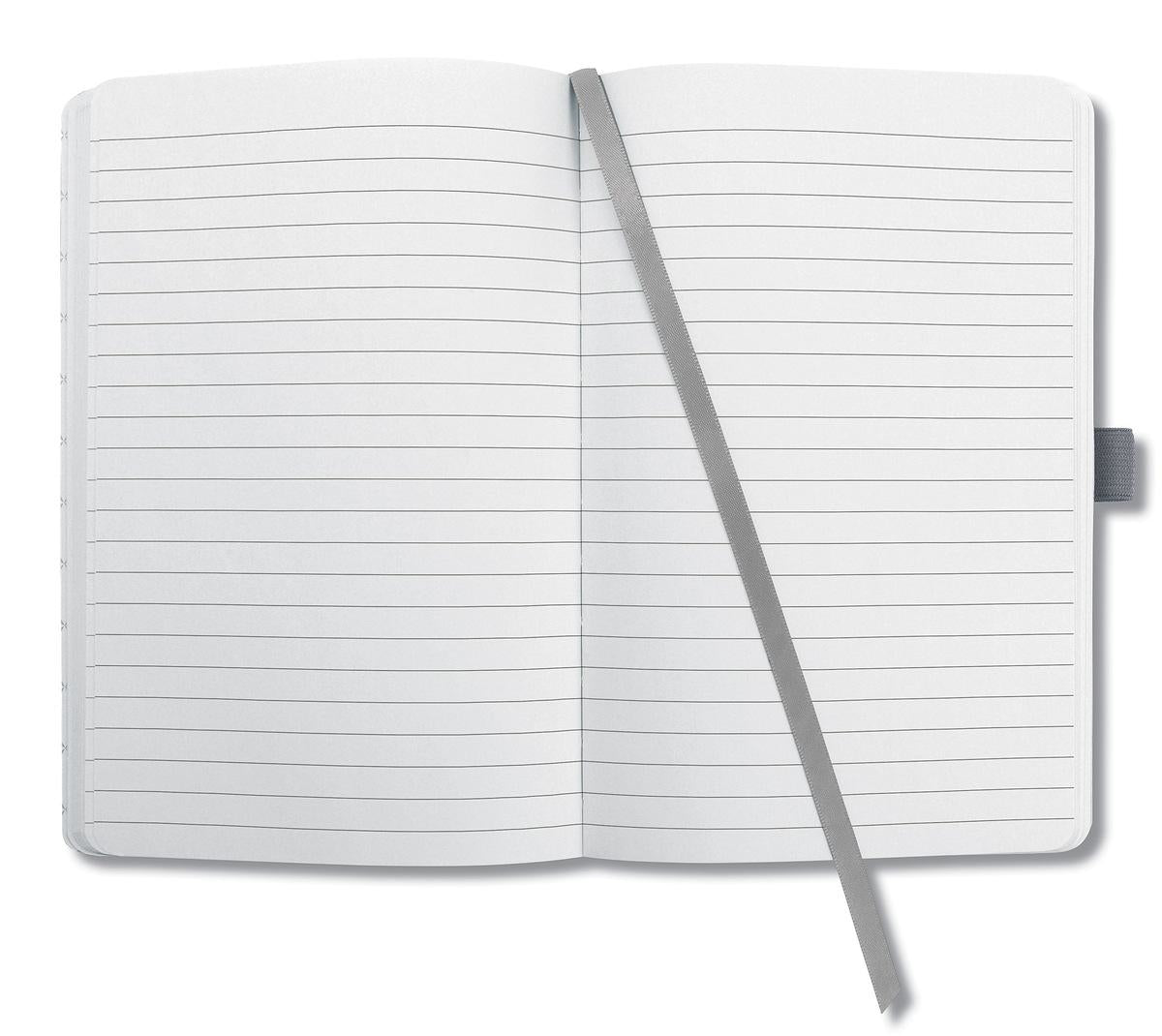 Sigel Notizbuch A5, liniert, Fadenheftung, Hardcover, 174 Seiten, perforiert, 80 g/m² – mehrfarbig