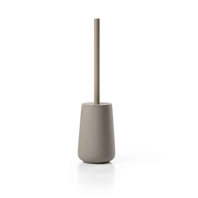 Zone Denmark Nova One – WC-Bürstenset – Keramik, Edelstahl, graubraun, H 37 cm, Ø 10,3 cm