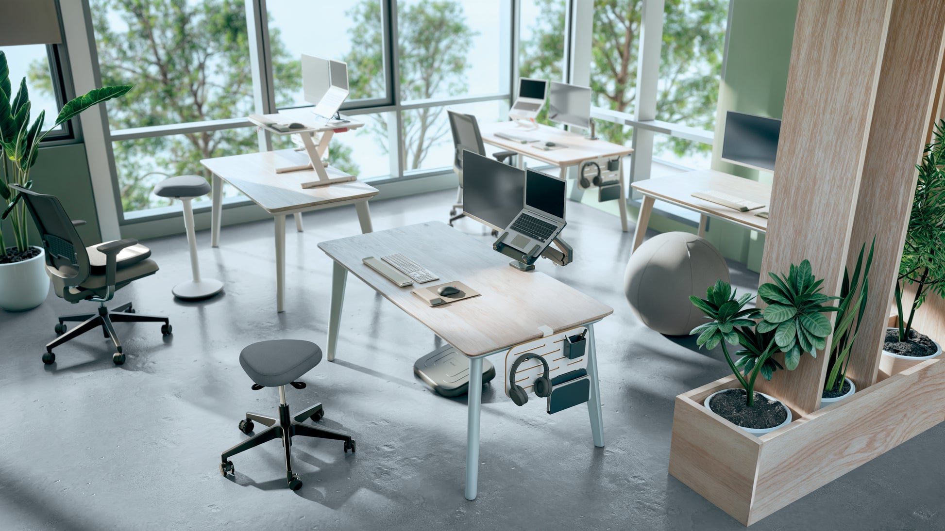 Leitz Hocker Ergo Active – Sitzhöhe 47–60 cm, 110 kg, hellgrau