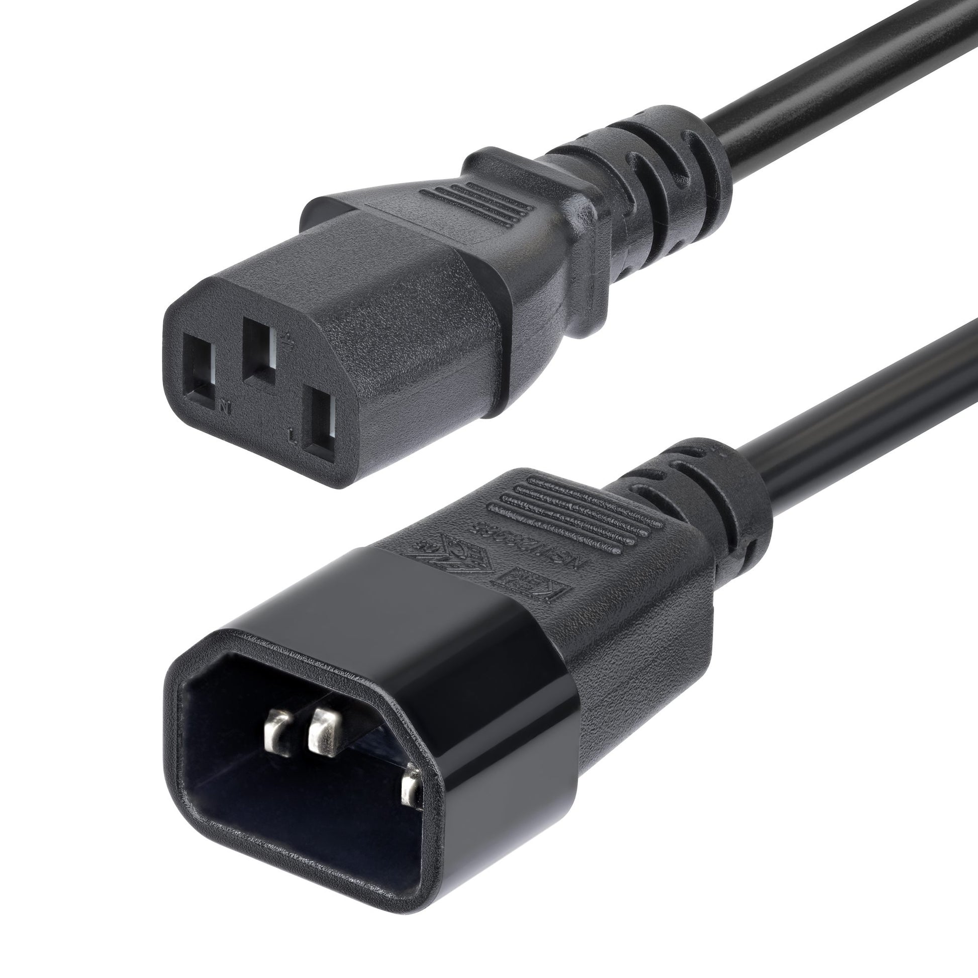 StarTech.com Netzkabel – IEC C14 zu IEC C13, 4,57 m, 250 V/15 A, schwarz