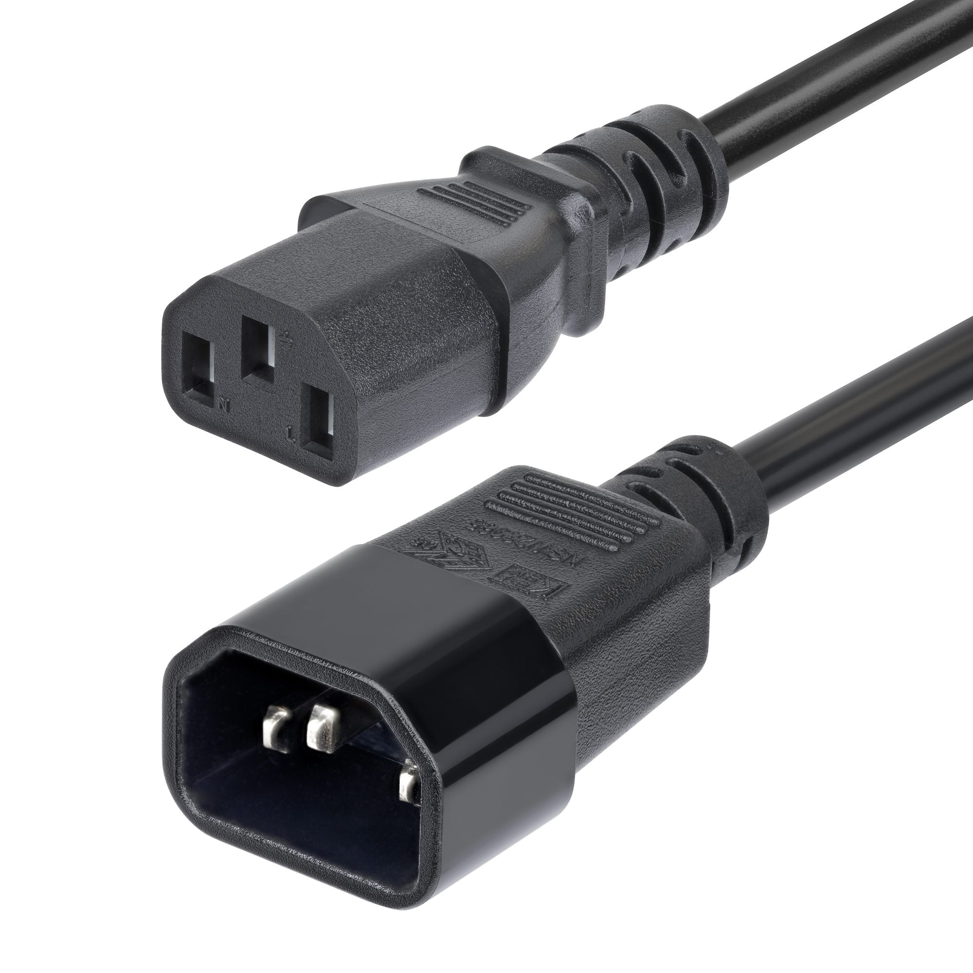 StarTech.com Netzkabel – IEC C14 zu IEC C13, 4,57 m, 250 V/15 A, schwarz