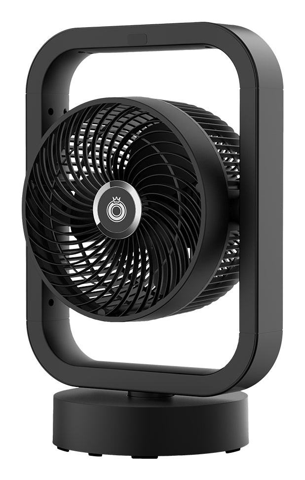 Sonnenkönig Tischventilator VIND MONO – 3 Stufen, oszillierend, Timer 7 h, 35 W, Schwarz