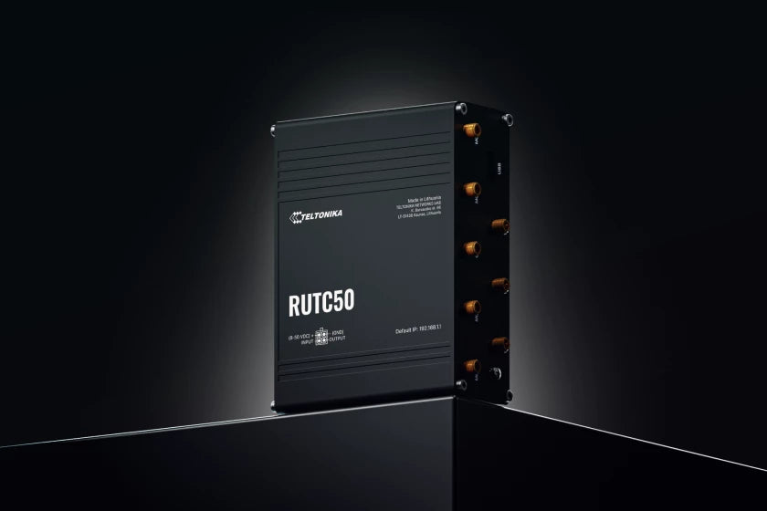 Teltonika RUTC50 – LTE/5G-Router, 5G, Wi-Fi 6, Dual-Band (2,4/5 GHz), 5x RJ-45