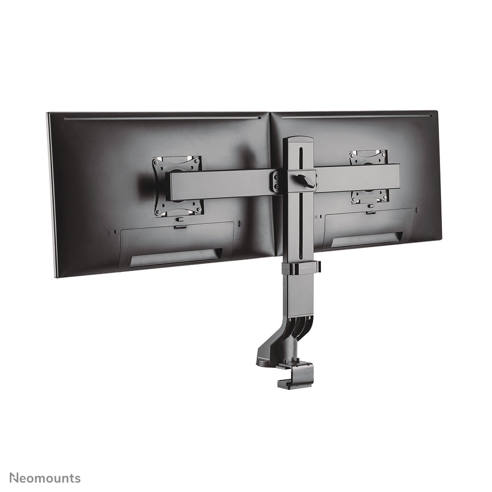 Neomounts Tischhalterung, Dual, Tischklemme, bis 27", 7 kg, neigen/schwenken/drehen, schwarz
