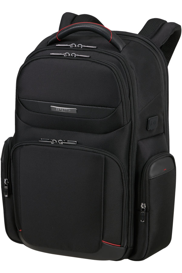 Samsonite Pro-DLX 6 3V Notebook-Rucksack – für Notebooks bis 17,3", RFID-Fach, USB-Anschluss, Nylon, schwarz