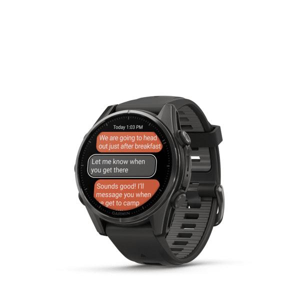 Garmin Fenix 8 – GPS-Smartwatch – 43 mm, 1,3", GPS, WLAN, AMOLED, Saphirglas, 100 m, Schwarz/Dunkelgrau