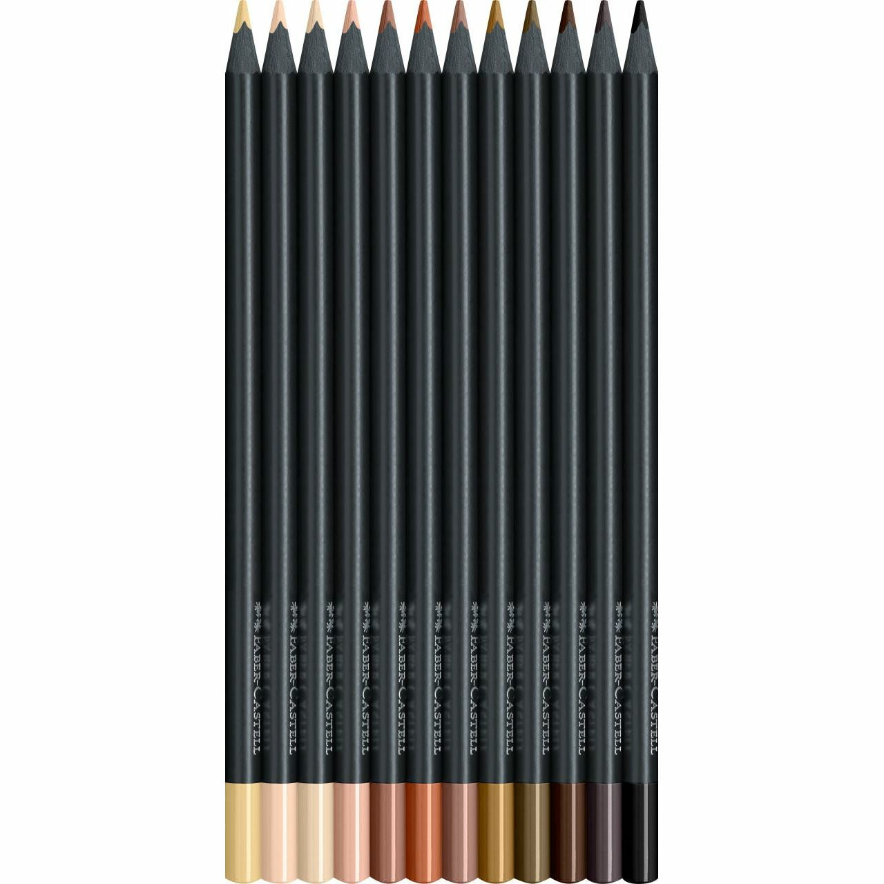 Faber-Castell Buntstifte Black Edition – 12 Farben, im Kartonetui, Ø 3 mm, dreikantig, FSC