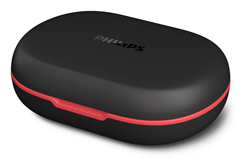 Philips TAA6709BK – Ohrbügel-Kopfhörer – Bluetooth 5.3, IP65, Ladeschale – Rot – bis 28 h