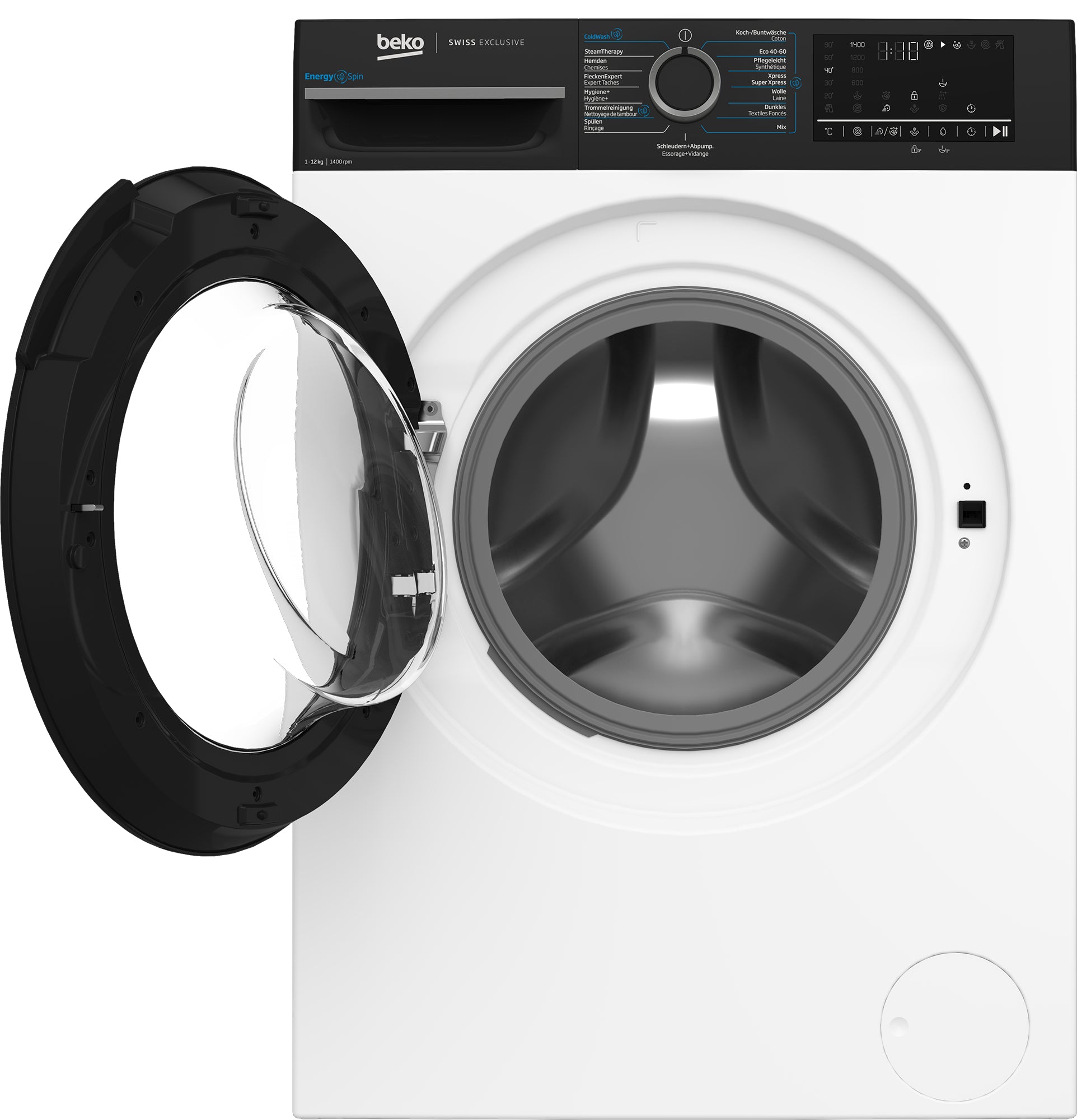 Beko Waschmaschine WM232 – 12 kg, 1'400 U/min, Energieklasse A – weiss