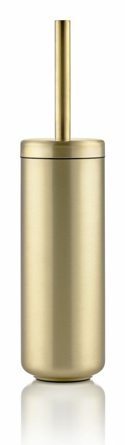 Zone Denmark Ume – WC-Bürstenset – Stahl Gold, bodenstehend, mit Deckel, H 43 cm