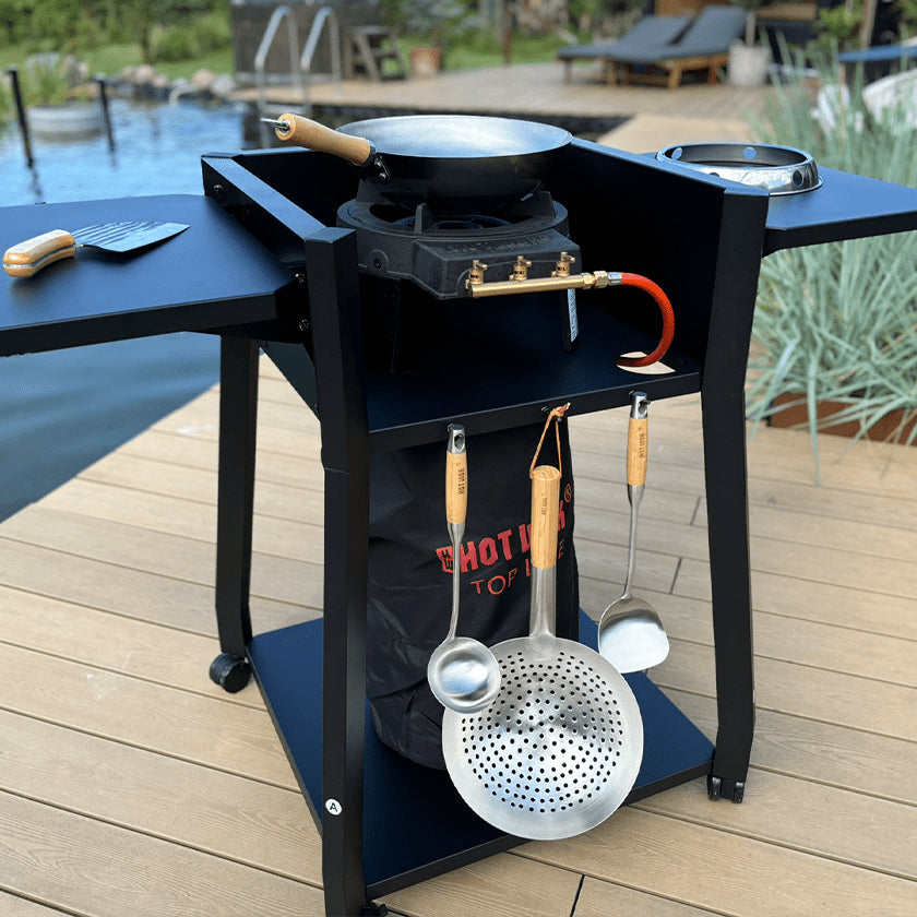 Hot Wok Gasgrill HW3812 – 12000 W, 1 Brenner, Gusseisen – Schwarz