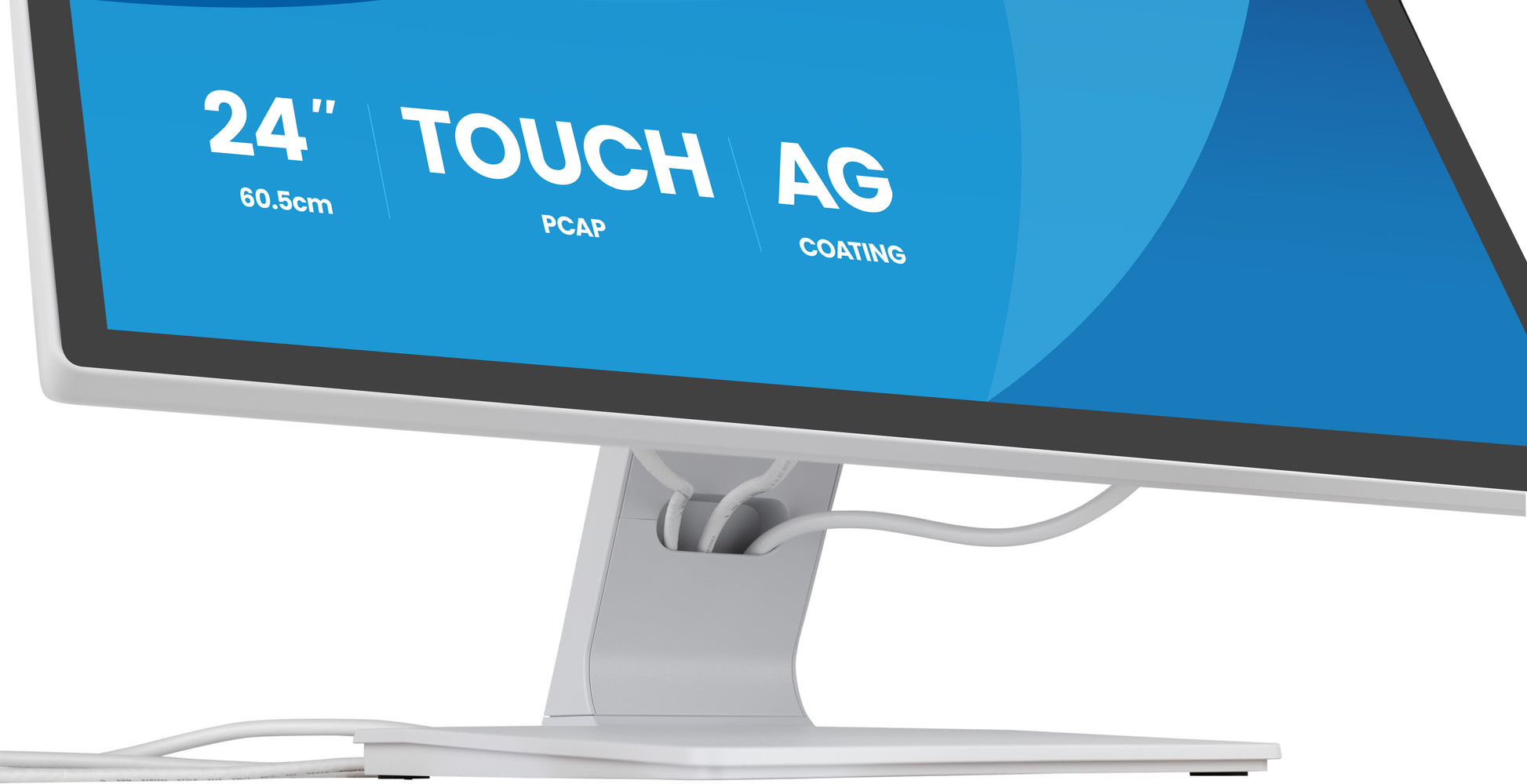 iiyama ProLite T2452MSC-W1AG 24" FHD PCAP 10-Touch – DisplayPort, USB, Weiss