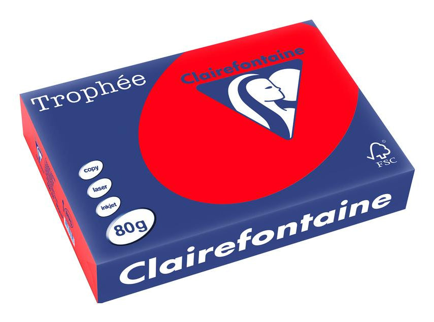 Clairefontaine Kopierpapier – A4, 80 g/m² – für Inkjet/Laser/Kopierer – FSC, EU Ecolabel – 500 Blatt