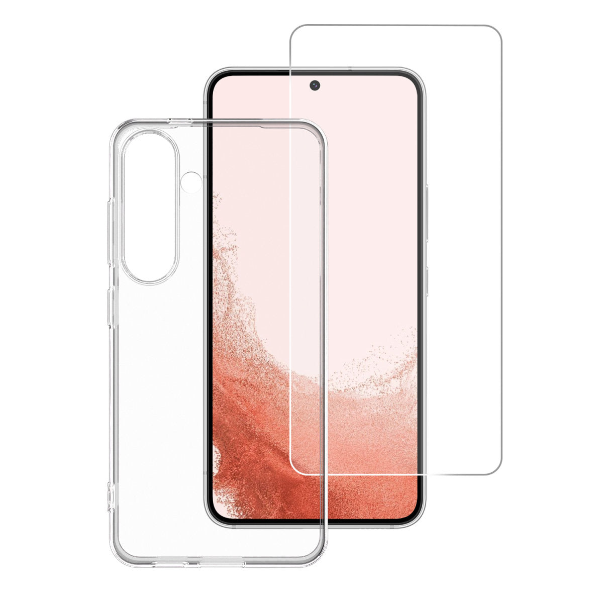4smarts 360 Schutz Set – Backcover – für Samsung Galaxy S24, PC, Transparent