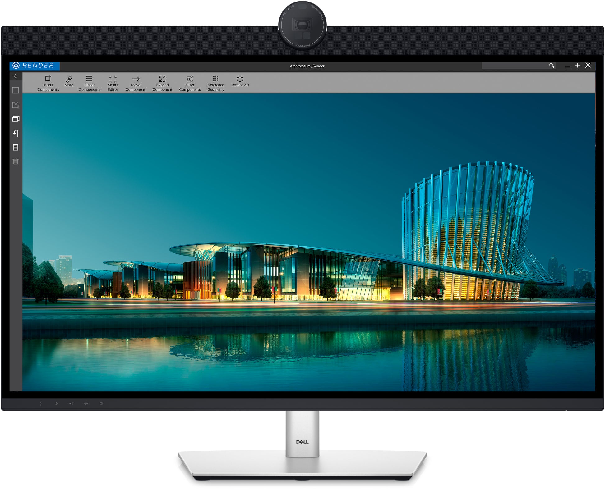 Dell UltraSharp 32 6K – Monitor, 31,5", 3× USB-C, Webcam, KVM, Daisy Chain, VESA 100 × 100, Schwarz