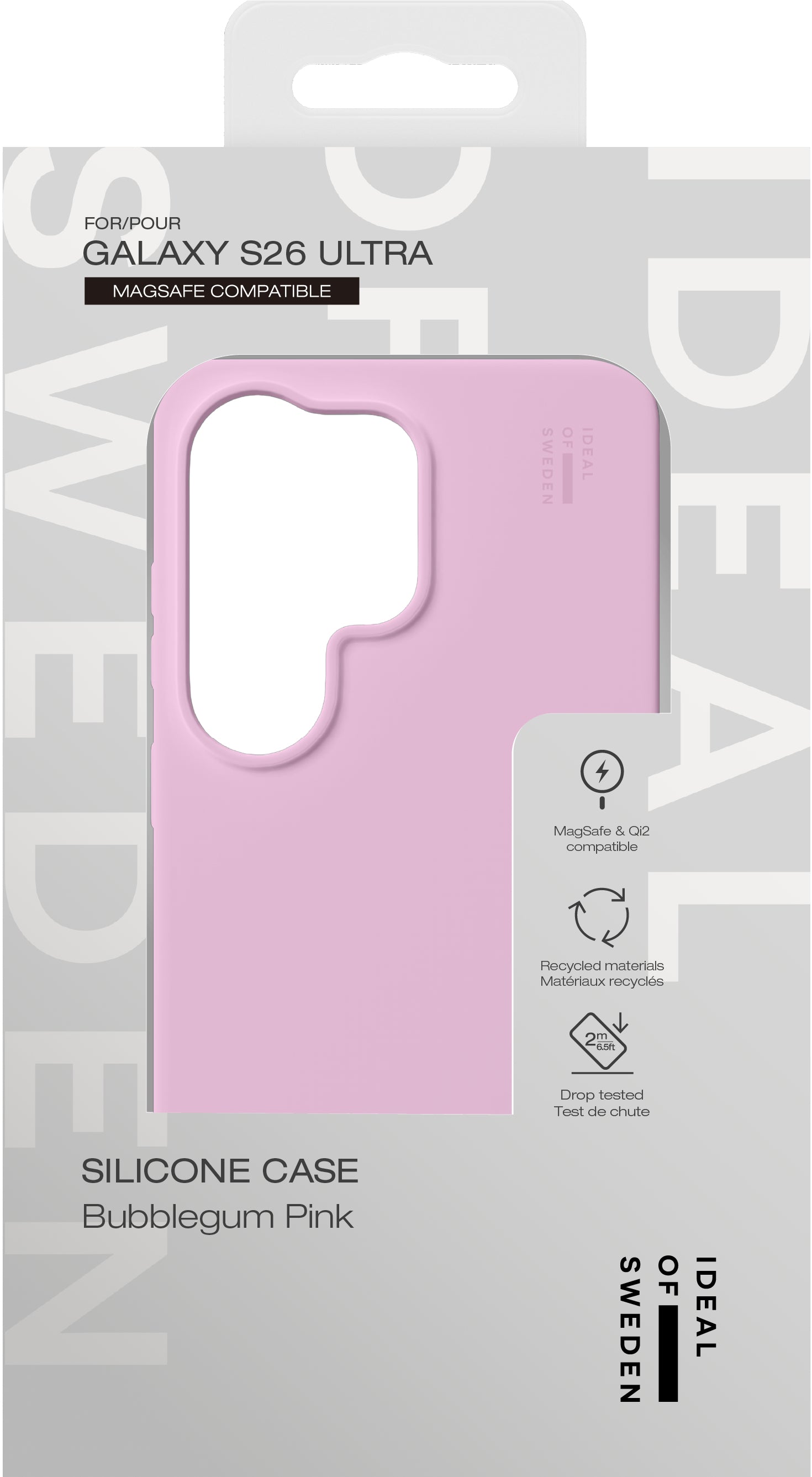 iDeal of Sweden Backcover – für Samsung Galaxy S26 Ultra, Acryl+PC+Polyester+Silikon, Bubblegum Pink