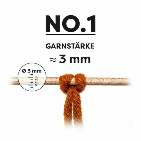 myBoshi Nr.1 Wolle Neonorange – 50 g, 55 m, Nadel 7 mm, 70% Polyacryl/30% Merinowolle, 1 Stk.