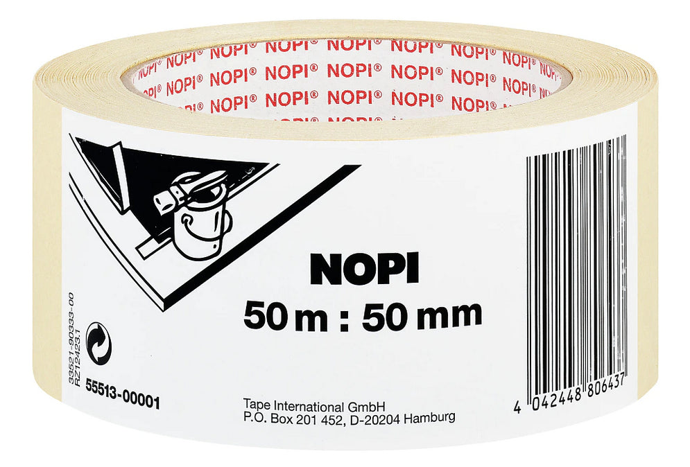 TESA Malerband, beige – 50 mm × 50 m, innen, temperaturbeständig bis 60 °C
