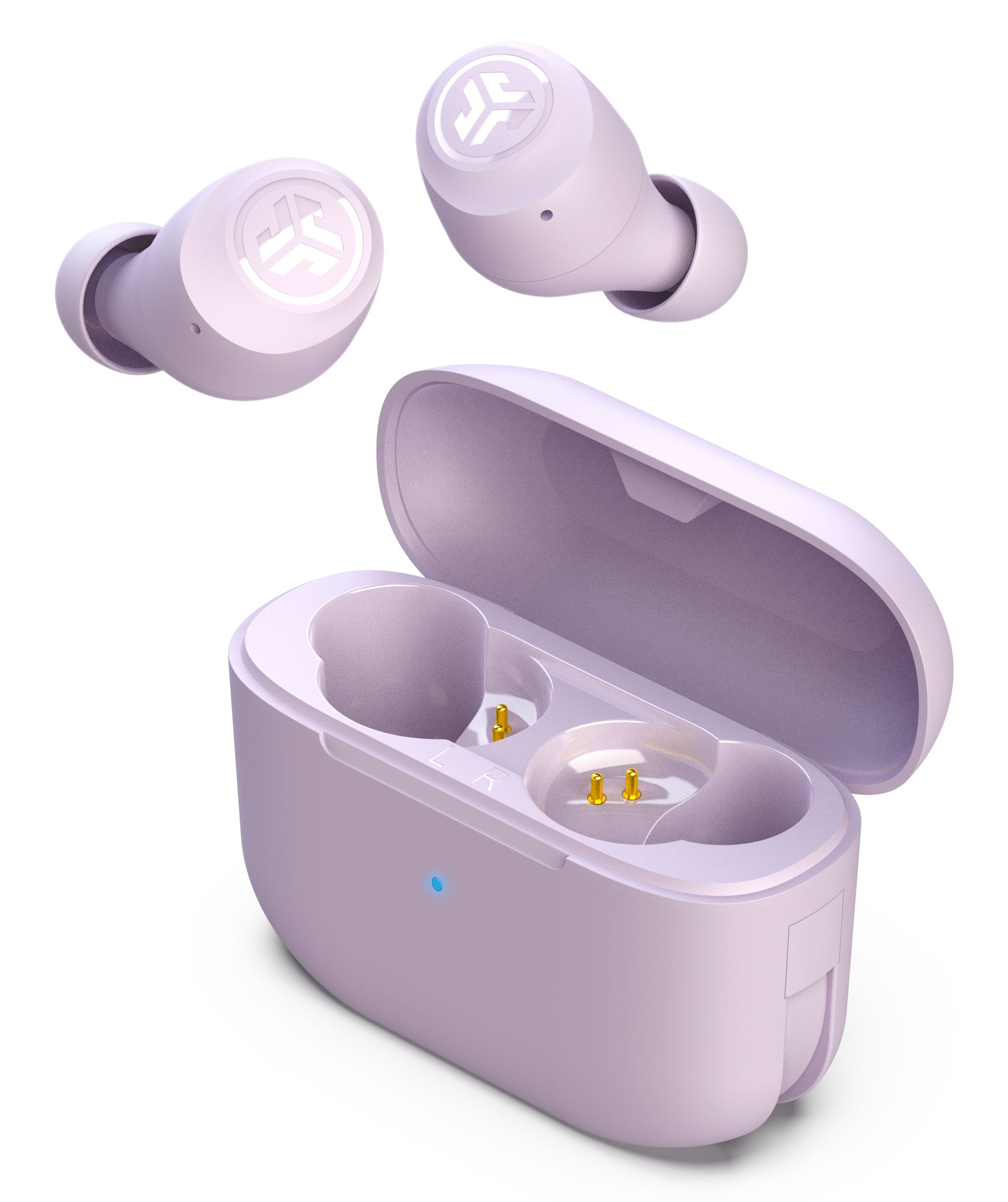 JLab Go Pop+ TWS In-Ear – mit Ladecase, Violett, BT 5.1