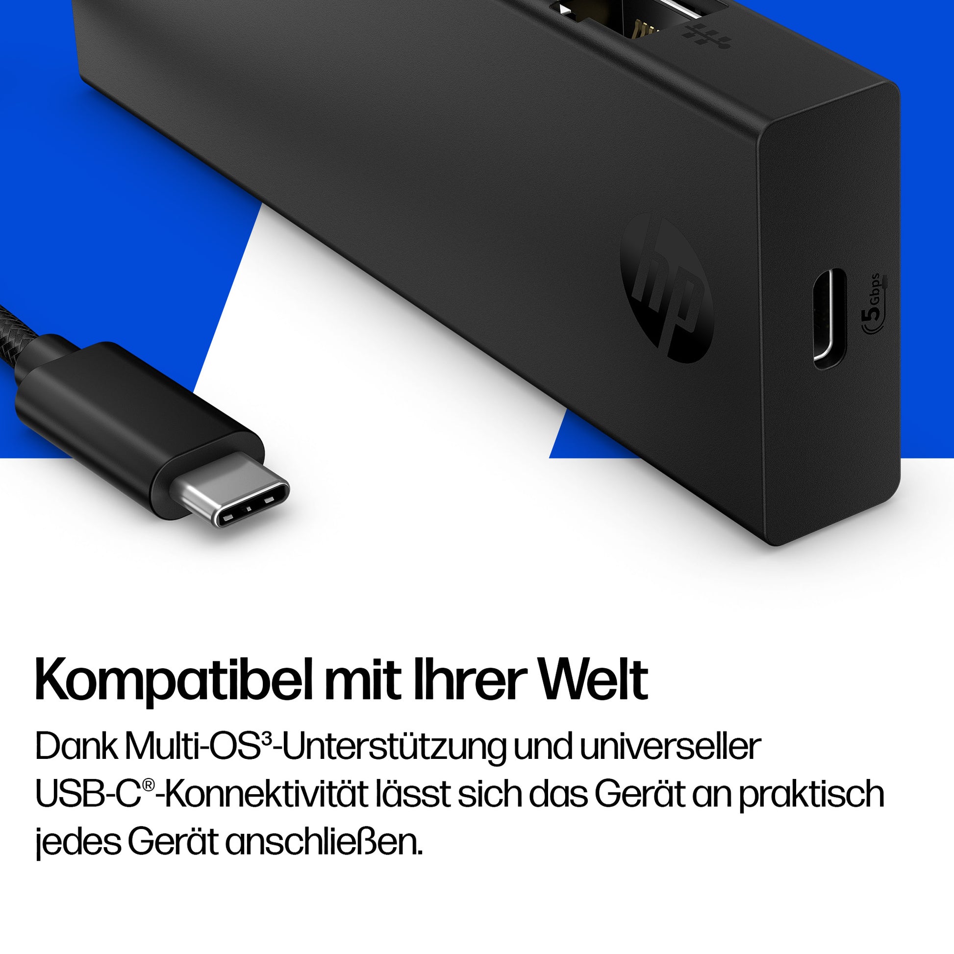 HP Multiport-Adapter – USB-C, 1× HDMI 4K, für Windows/Mac/ChromeOS
