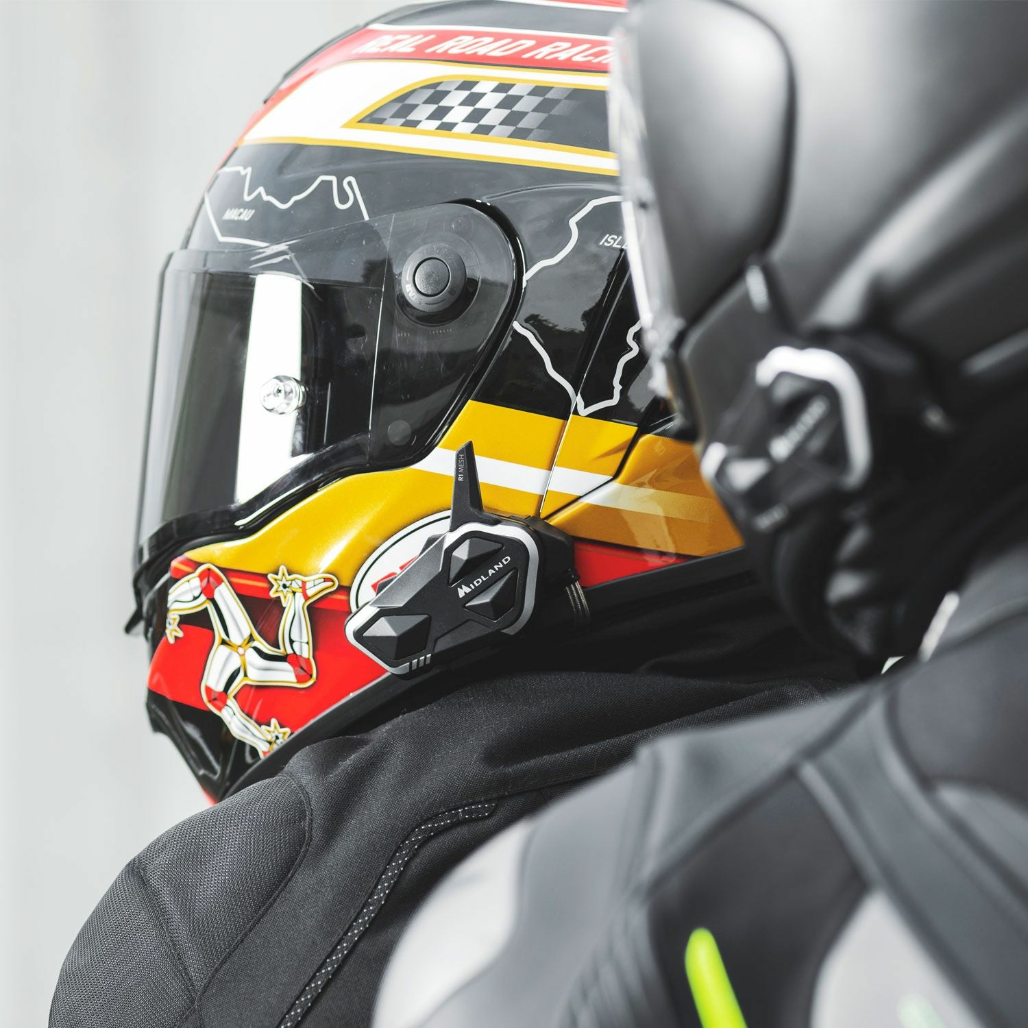 Midland R1 Mesh Over-Ear Kopfhörer – BT, Schwarz/Weiss