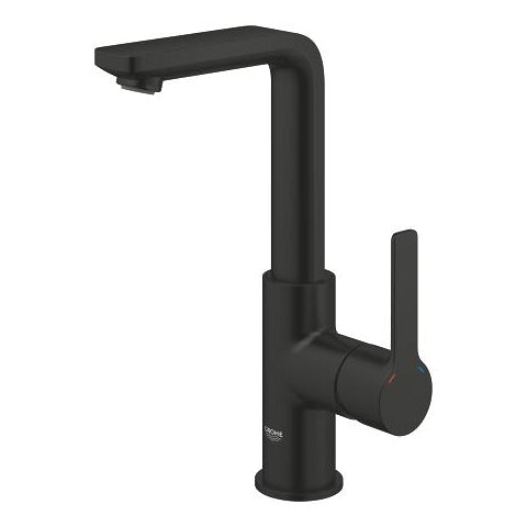 GROHE Lineare Badebatterie – Einhebelmischer, Metall, Schwarz