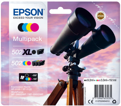 Epson 502XL Tintenpatronen-Multipack, 4er-Set (Kompatibel) – für Expression Home XP-5100/XP-5105 …