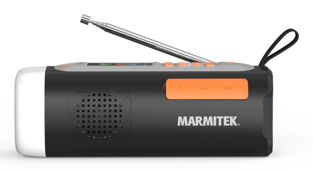 Marmitek RESQ 200 – Tragbares DAB+ Radio, FM, Bluetooth, IPX3 – Schwarz